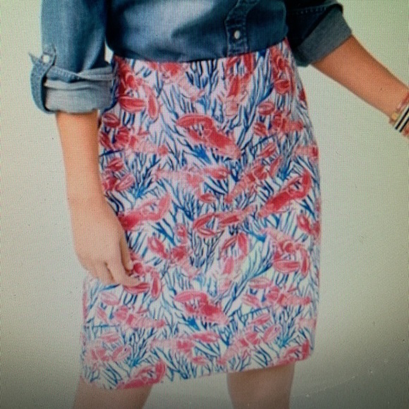 Talbots Dresses & Skirts - TALBOTS LOBSTER PRINT PENCIL SKIRT SIZE 6P NWT!